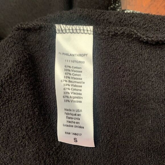 Philanthropy time sparkle sleeve stripe cotton blend sweatshirt - Picture 9 of 10